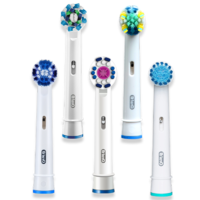 Oral-B/欧乐B成人电动牙刷通用替换牙刷头声波小圆头海外进口刷头 深层清洁型—3支