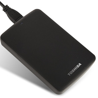 TOSHIBA 东芝 新小黑A2系列 2.5英寸 Micro-B便携移动机械硬盘 1TB USB3.0 黑色