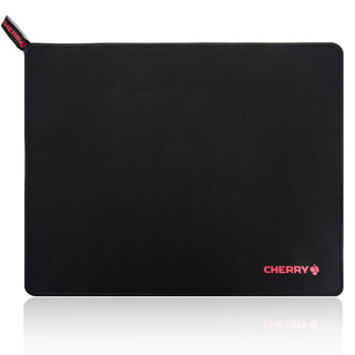 CHERRY 鼠标垫中号 办公桌垫 键盘垫 游戏鼠标垫 高密纤维顺滑鼠标垫 黑色细面 360*280*4mm