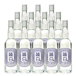 青小乐 简白浓香型白酒 52度 500ml*6瓶*2箱
