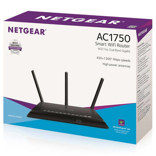 NETGEAR 美国网件 R6400 双频1750M 千兆无线家用路由器 Wi-Fi 5 单个装 黑色