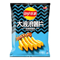 Lay's 乐事 plus会员：Lay's 乐事 大波浪 马铃薯片 铁板鱿鱼味 135g