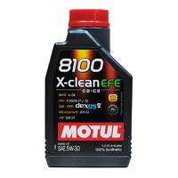 PLUS会员：MOTUL 摩特 全合成机油 8100 X-CLEAN EFE C2C3 5W30 1L桶