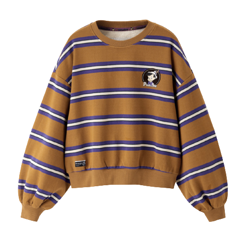 LEDIN 乐町 Disney联名系列 匹诺曹 女士圆领卫衣 C5BFA4I01 彩色条纹 S