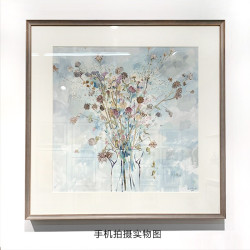 Ben Art Gallery 本艺术空间 孙岩油画作品《花》版画 小清新空间装饰画 实木画框 45*45