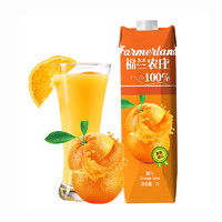 福兰农庄 希腊进口  100%橙汁果汁饮料 大瓶装1L*4瓶非礼盒装