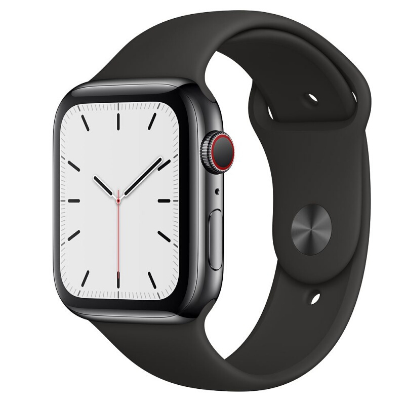 Apple 苹果Watch Series 4 GPS款智能手表44mm 深空灰色铝金属表壳黑色