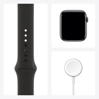 Apple 苹果 Watch Series 4  GPS款 智能手表 44mm 深空灰色铝金属表壳 黑色运动型表带（GPS）