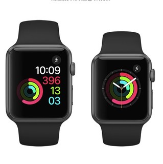 Apple 苹果 Sport Series 1 智能手表 38mm 深空灰色铝金属表壳 黑色运动型表带