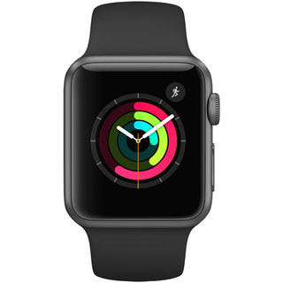 Apple 苹果 Sport Series 1 智能手表 38mm 深空灰色铝金属表壳 黑色运动型表带