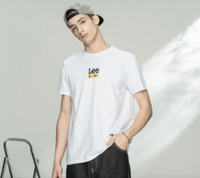 Lee XLINE 21春夏新品标准版型logo圆领短袖T恤男潮流