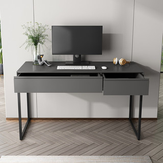 苏菲洛克书桌现代极简电脑桌抽屉式带凳卧室小户型家具 1.4米书桌