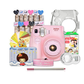 INSTAX mini 7C 拍立得（62*46mm）可爱粉套装 含10张相纸