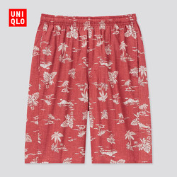 UNIQLO 优衣库 男装轻型全棉松紧短裤(中裤五分夏休闲印花)434976/434977