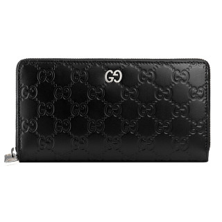 gucci古驰signature系列男士长款钱包473928cwc1n1000黑色