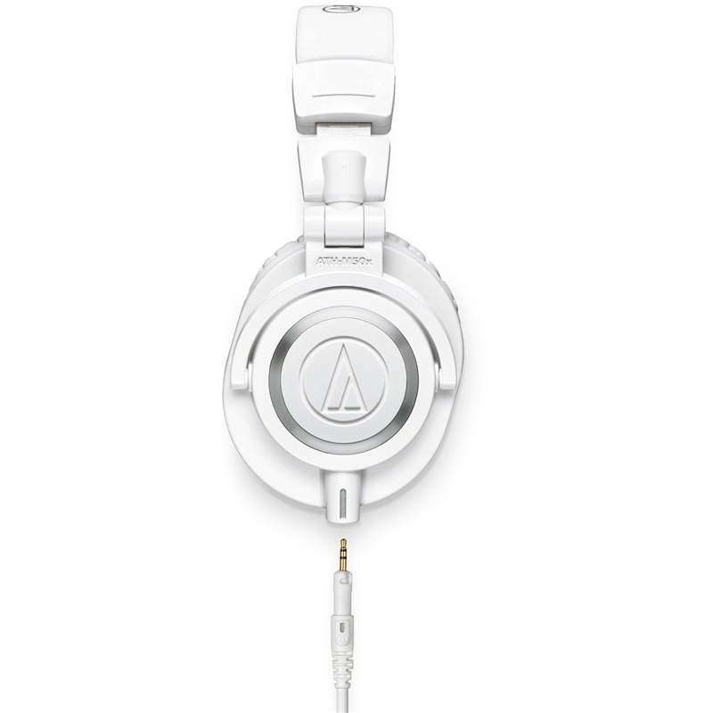 audio-technica 铁三角 ATH-M50X 限量特別版 耳罩式头戴式动圈有线耳机 白色 3.5mm