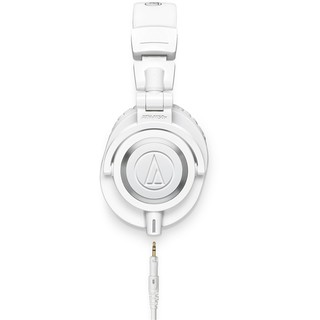 audio-technica 铁三角 ATH-M50X 限量特別版 耳罩式头戴式动圈有线耳机 白色 3.5mm
