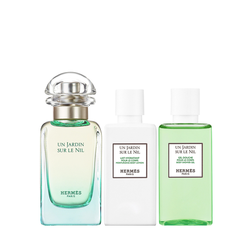 HERMÈS 爱马仕 花园中性香水套装 (尼罗河50ml+润肤乳40ml+沐浴露40ml)