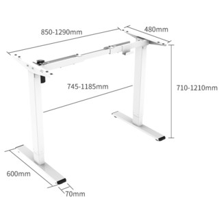 FitStand FE2 电动升降桌 白色+原木色 1.2*0.6m