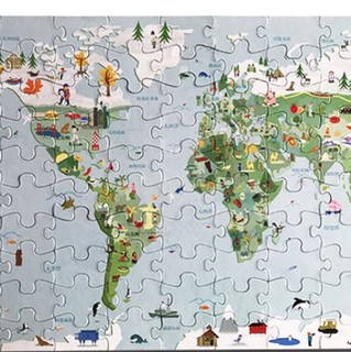 《你好世界：带一册特别的地图游世界 含精美拼图》（精装）