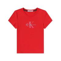 Calvin Klein Jeans 卡尔文·克莱恩牛仔 女士圆领短袖T恤 J213751 红色 S