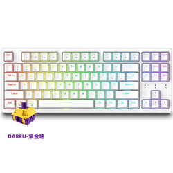 Dareu 达尔优 A87机械键盘 紫金轴-简约白