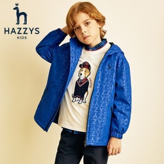 HAZZYS 哈吉斯 男童中长款风衣外套