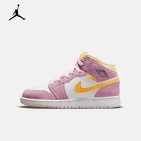 NIKE 耐克 AIR JORDAN 1 MID SE DC9517 大童运动鞋  DC9517-600  粉红色 38.5