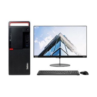 Lenovo 联想 ThinkCentre M920t 九代酷睿版 27英寸 商用台式机 黑色 (酷睿i7-9700、RX 550X 4G、16GB、1TB SSD、风冷)