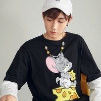 PEACEBIRD MEN 太平鸟风尚男装 x 猫和老鼠系列 BWDCA4906 假两件T恤