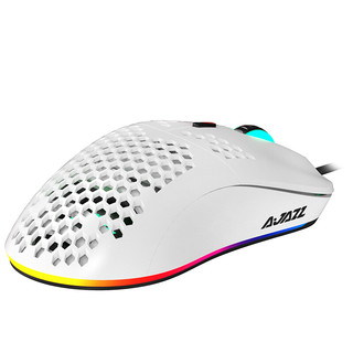AJAZZ 黑爵 AJ390 有线鼠标 16000DPI RGB 白色
