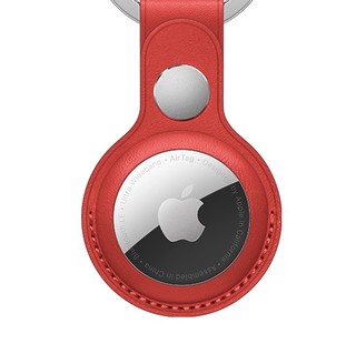 Apple 苹果 AirTag 皮革钥匙扣 红色