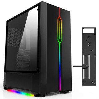 aigo 爱国者 T20 RGB ATX机箱 半侧透 黑色