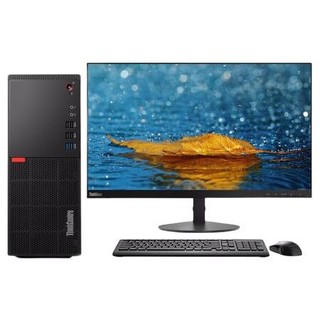 Lenovo 联想 ThinkCentre E76P 九代酷睿版 21.5英寸 商用台式机 黑色 (酷睿i5-9400F、GT 730、8GB、256GB SSD+1TB HDD、风冷)