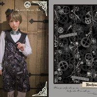 长耳朵与尖耳朵 Lolita洛丽塔 机械迷城 王子装 黑色 1码
