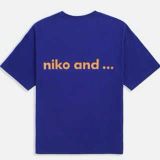 niko and ... 男女款圆领短袖T恤 947533 蓝色 S