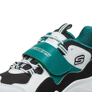 SKECHERS 斯凯奇 D'LITES 2.0 男童休闲运动鞋 998211L/BKGR 黑色/绿色 37码