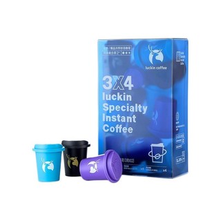 瑞幸咖啡 风味漫游系列即溶咖啡混合装3g*12颗冻干美式速溶黑咖啡粉0添加剂