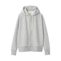 MUJI 無印良品 女士连帽卫衣外套 BBQ01A0S 浅灰色 XL