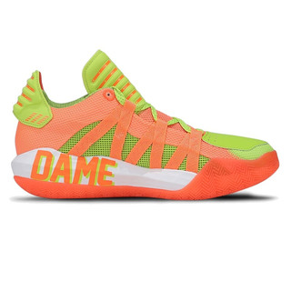 adidas 阿迪达斯 Dame 6 GCA 男子篮球鞋 FX3334 绿红黄 40.5