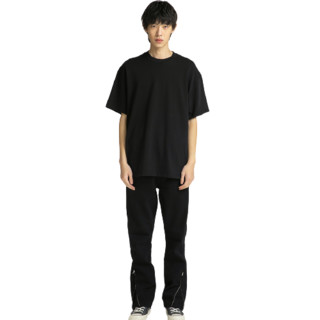 nice rice 男士纯棉短袖T恤 NDX02025 煤石黑 L