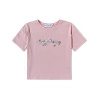 Calvin Klein 卡尔文·克莱 女士圆领短袖T恤 J213218 粉色 M
