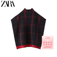 ZARA 春夏新款 童装女童 格子针织披风式外套 06254601401