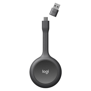 罗技（Logitech）OnePres无线屏幕分享器 跨设备投屏即插即用 1080P全高清 零延迟 一键即投安全稳定