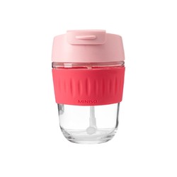 MINISO 名创优品 一盖两用玻璃吸管杯 3色可选 350ml