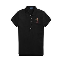 RALPH LAUREN 拉尔夫·劳伦 女士短袖POLO衫 WMPOKNINN820600 黑色 L