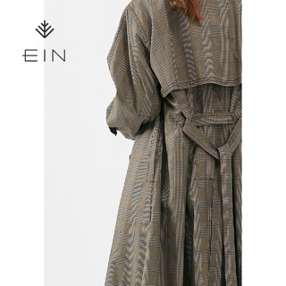 EIN/言 刘诗诗同款×EIN言法式复古风衣女文艺中长款外套2021春款新款