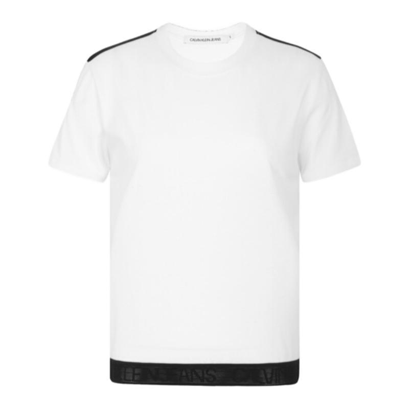 Calvin Klein Jeans 卡尔文·克莱恩牛仔 女士圆领短袖T恤 J214463 YAF 白色 XS