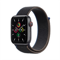 Apple 苹果 Watch SE 智能手表 44mm GPS+蜂窝版 深空灰色铝金属表壳 木炭色回环式表带 (心率、GPS、扬声器)