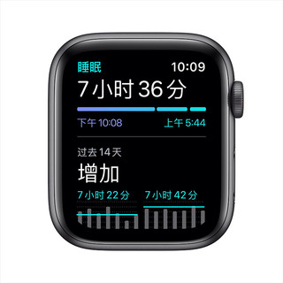 Apple 苹果 Watch SE 智能手表 44mm GPS+蜂窝版 深空灰色铝金属表壳 黑色运动型表带 (心率、GPS、扬声器)